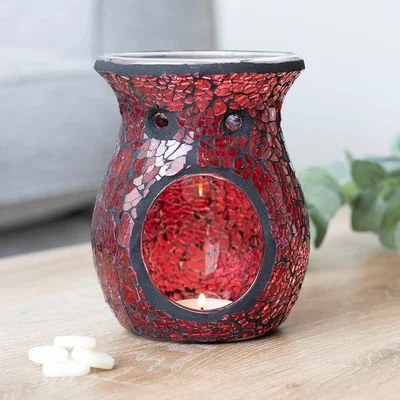 The Range Large Crackle Oil Wax Burner - Red