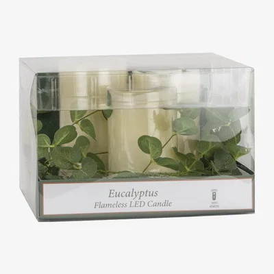 The Range Pack of 3 LED Eucalyptus Candles