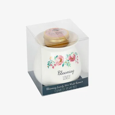 The Range Blooming Lovely Wax Melt Burner Gift Set - White
