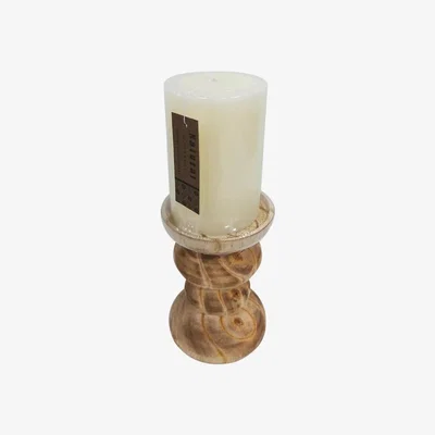 The Range Wooden Pillar with Candle