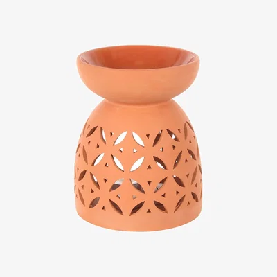 The Range Giant Terracotta Oil Burner Home Decor and Bug Repellent - Terracotta