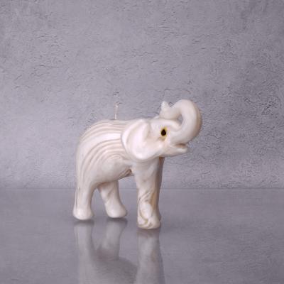 The Range Mini Elephant Decor Candle, Bamboo White - White
