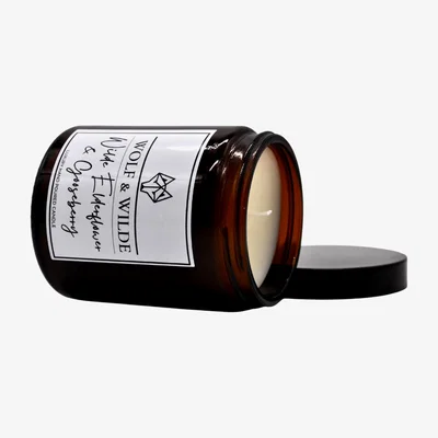 The Range Wilde Elderflower and Gooseberry Luxury Aromatherapy Scented Candle - White