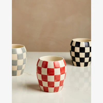 Rose & Grey Checkmate Chequered Candle - Rose & Santal
