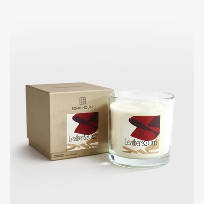 Soho Home Limited Edition Bassett Leather & Oud Candle, 650g