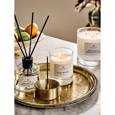 Soho Home Bergamot & Mandarin Zest, Ray Brass Incense Holder
