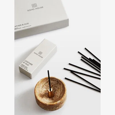 Soho Home Leather and Oud, Trento French Gold Marble Incense