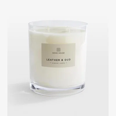 Soho Home Bassett Leather & Oud Candle, Ultimate 2.1kg