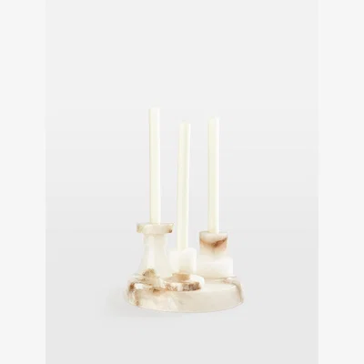 Soho Home Frida Candleholder Gift Set, Alabaster