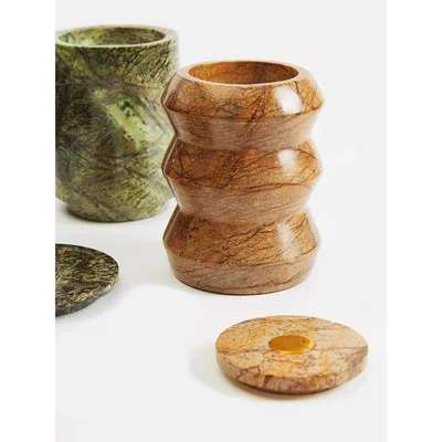 Soho Home Large Verona Candle, Brown Marble