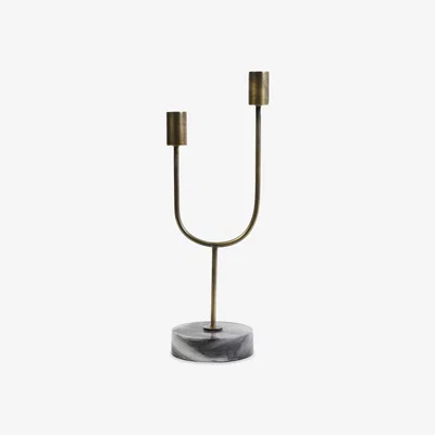 Sazy Florike Marble Candle Holder, Grey