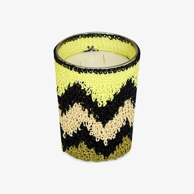 Sazy Hook Handmade Candle, Green - Beige - Black, S