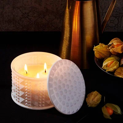 Sazy Calm 3-Wick Soy Wax Candle, White, 300 ml