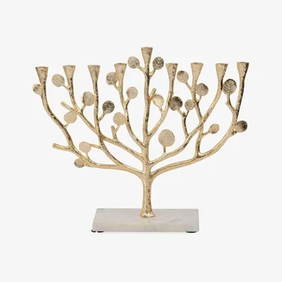 Tobias Oliver Michael Aram I Botanical Leaf Gold Menorah