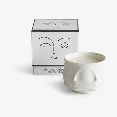 Tobias Oliver Jonathan Adler I Muse Blanc Ceramic Candle