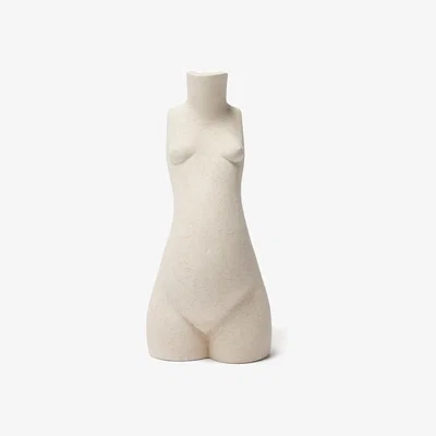 Tobias Oliver Anissa Kermiche | Tit for Tat Candlestick Holder Short Beige Speckled