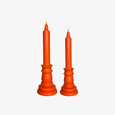 Wolf & Badger Yellow / Orange Candela - Orange Neos Candlestudio