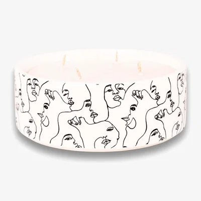Wolf & Badger White / Black Meninas Soy Candle - Safari Fragrance Citrus Fresh Inkrypt London