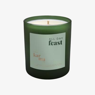 Wolf & Badger Green All Day Feast - Sweet Cinnamon Christmas Midi Candle Little Karma Co. Ltd