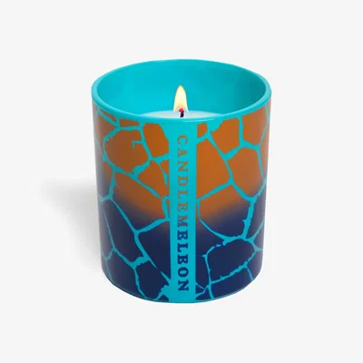 Wolf & Badger Blue / Yellow / Orange Orange Giraffe Candle - Rose, Jasmine & Vanilla Orchid 200G Candlemeleon