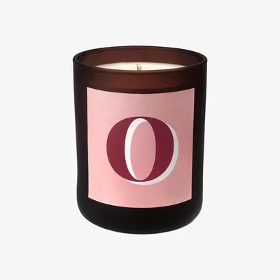 Wolf & Badger Pink / Purple Initial O Candle - Alba Refillable Large Alphabet Candle Little Karma Co. Ltd