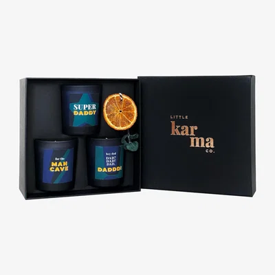 Wolf & Badger Blue / Black / Green For Dads Candle Set - Gift For Dad Little Karma Co. Ltd
