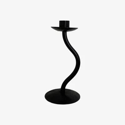 Wolf & Badger Black Gehry Candle Holder Aesthete Label