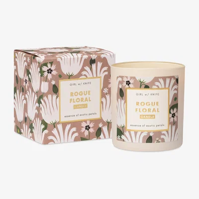 Wolf & Badger Neutrals Rogue Floral Candle - Essence Of Exotic Petals One Size Girl W/ Knife
