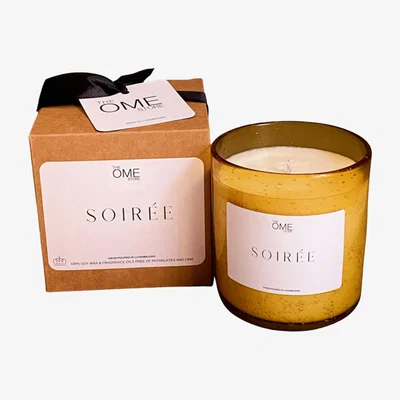 Wolf & Badger Brown / Yellow / Orange Soy Scented Candle, Soirée The Ome Store