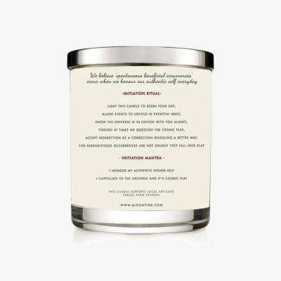 Wolf & Badger White Serendipity Initiation Soy Wax Candle - Plum & Rose Bloomtine Earth Angel Hq