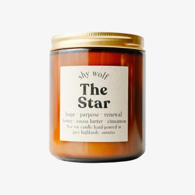 Wolf & Badger Gold / Brown The Star Tarot Candle - Raw Honey, Cocoa Butter & Cinnamon One Size Shy Wolf