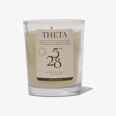 Wolf & Badger 528Hz Confidence Candle - Lemongrass, Ginger & Cedarwood - 70G/2.6Oz Theta Naturals Co.