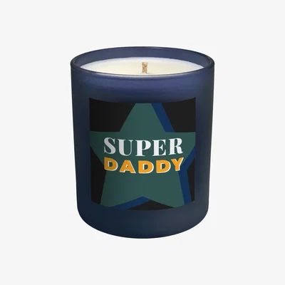 Wolf & Badger Black / Blue / Green Super Daddy Gift - Kefi Large Refillable Candle Little Karma Co. Ltd