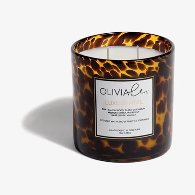 Wolf & Badger Brown Luxe Santal Tortoise Candle Olivia Le