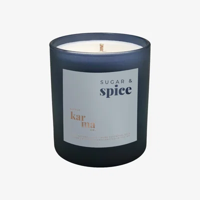 Wolf & Badger Blue Sugar & Spice - Spiced Chai Christmas Large Candle Little Karma Co. Ltd