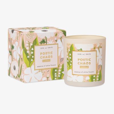 Wolf & Badger Poetic Chaos Candle - Essence Of White Flowers Girl W/ Knife