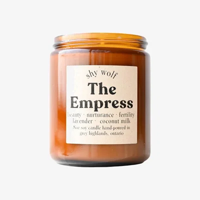 Wolf & Badger Gold / Brown The Empress Tarot Candle - Lavender & Coconut Milk One Size Shy Wolf