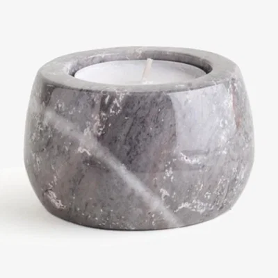 Wolf & Badger Vaina Candle Holder - Medium Grey And Jacob