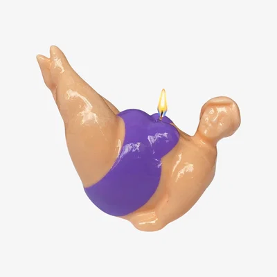 Wolf & Badger Pink / Purple Olivia Candle - Purple Neos Candlestudio
