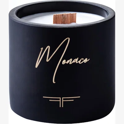 Wolf & Badger Black Monaco Woodwick Candle One Size Fiolas