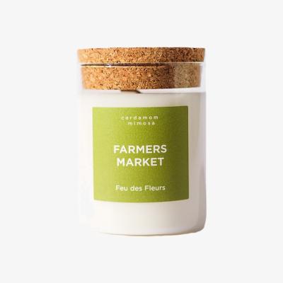 Wolf & Badger Green Farmers Market Candle One Size Feu Des Fleurs