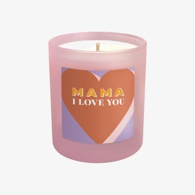 Wolf & Badger Pink / Purple / Yellow Mama I Love You - Aurora Refillable Midi Mother's Day Candle Little Karma Co. Ltd