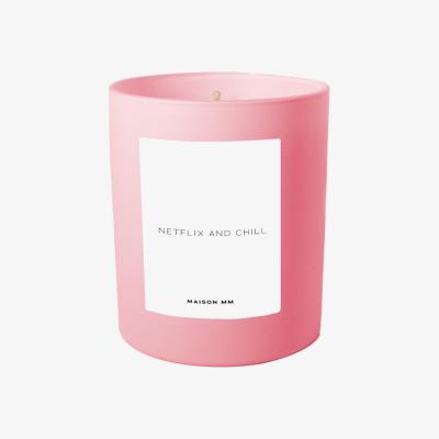 Wolf & Badger Pink / Purple Netflix And Chill Candle Maison Mm