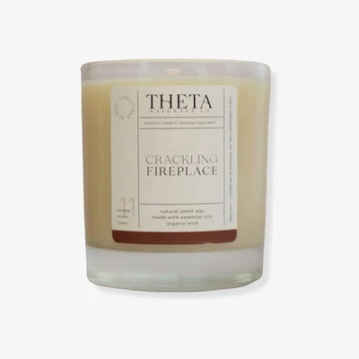 Wolf & Badger Neutrals Crackling Fireplace - Christmas Candle Theta Naturals Co.