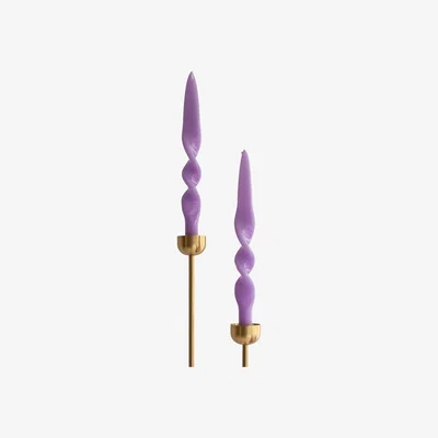 Wolf & Badger Pink / Purple Purple Taper Candle Set The Parmatile Shop