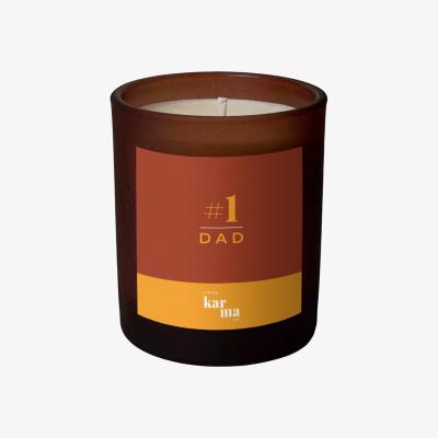 Wolf & Badger Yellow / Orange / Brown Number One Dad Candle - Invigorating Rosemary & Mint Midi Little Karma Co. Ltd