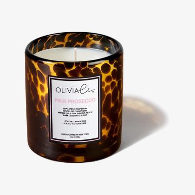 Wolf & Badger Brown Pink Prosecco Small Tortoise Candle Olivia Le
