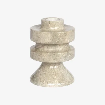 Wolf & Badger Neutrals Luca Marble Candle Holder Small One Size Urban Society Studio