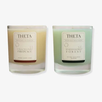 Wolf & Badger Neutrals / Green Christmas Votive Duo Theta Naturals Co.