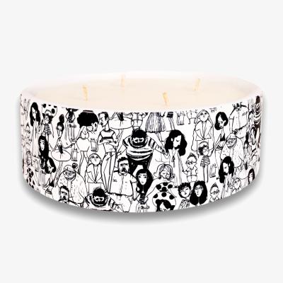 Wolf & Badger White / Black Metropolitan Soy Candle - Patchouli & Vanilla Fragrance Inkrypt London